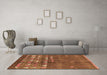 Machine Washable Solid Brown Modern Rug in a Living Room,, wshurb1279brn