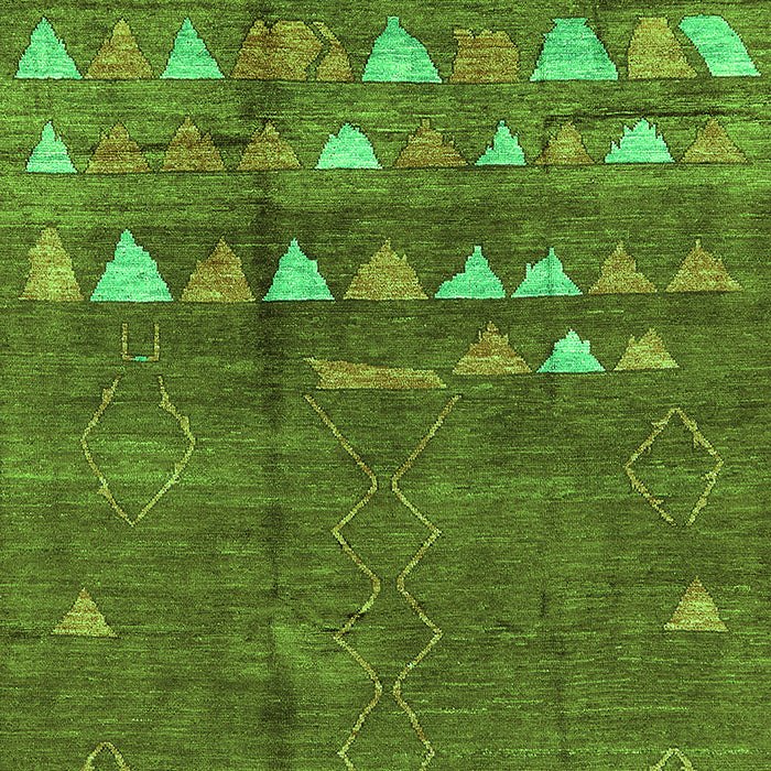 Machine Washable Solid Green Modern Area Rugs, wshurb1279grn