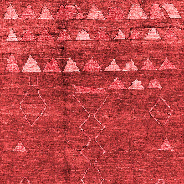 Machine Washable Solid Red Modern Rug, wshurb1279red