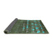 Sideview of Solid Turquoise Modern Rug, urb1279turq