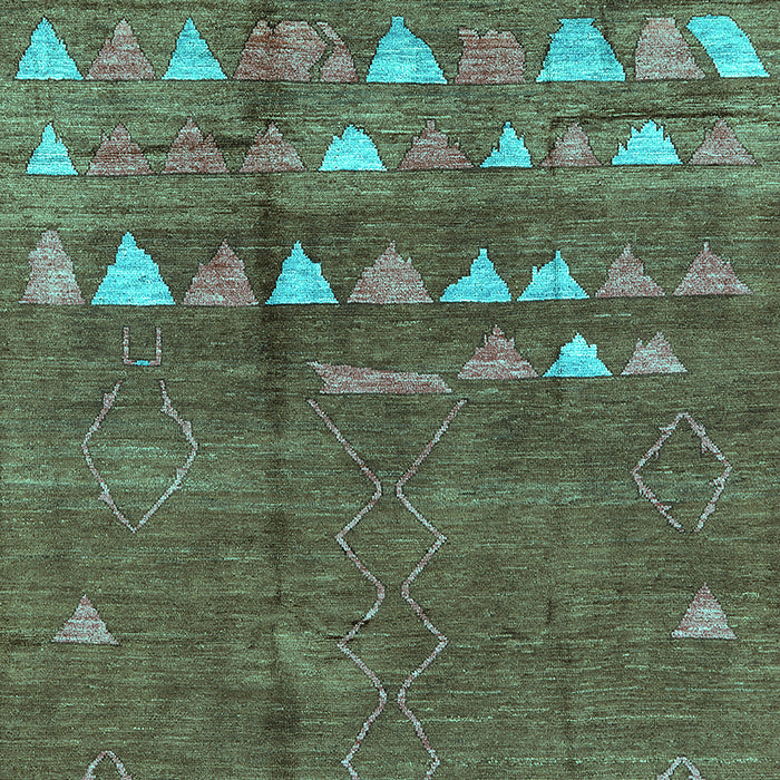 Machine Washable Solid Turquoise Modern Area Rugs, wshurb1279turq