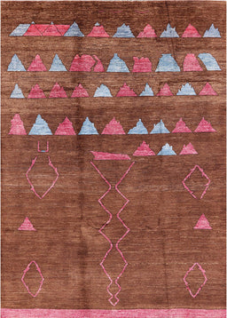 Mid-Century Modern Orange Solid Rug, urb1279