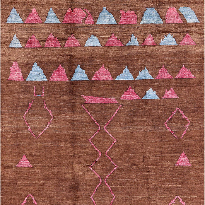 Mid-Century Modern Orange Solid Rug, urb1279