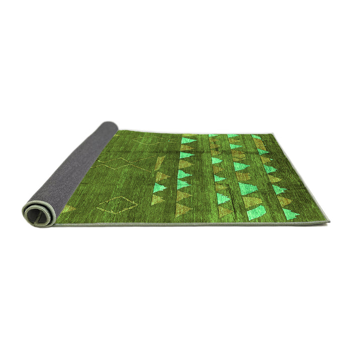 Sideview of Solid Green Modern Rug, urb1279grn
