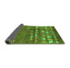 Sideview of Solid Green Modern Rug, urb1279grn