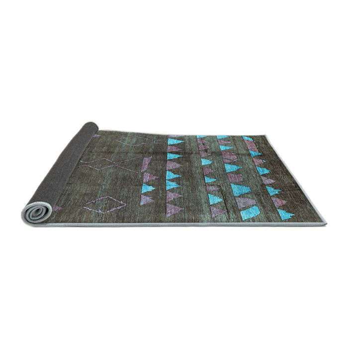 Sideview of Solid Light Blue Modern Rug, urb1279lblu