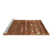 Sideview of Machine Washable Solid Brown Modern Rug, wshurb1279brn