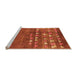 Sideview of Machine Washable Solid Orange Modern Area Rugs, wshurb1279org