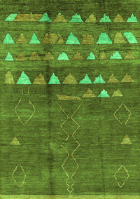 Solid Green Modern Rug, urb1279grn