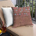 Front View of Mid-Century Modern Urban Square Orange Throw Pillow, 18 inch by 18 inch, pwurb1279