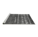 Sideview of Machine Washable Solid Gray Modern Rug, wshurb1279gry