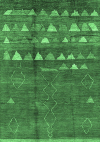 Solid Emerald Green Modern Rug, urb1279emgrn