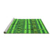 Sideview of Machine Washable Solid Green Modern Area Rugs, wshurb1280grn
