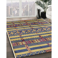 Mid-Century Modern Purple Solid Rug, urb1280