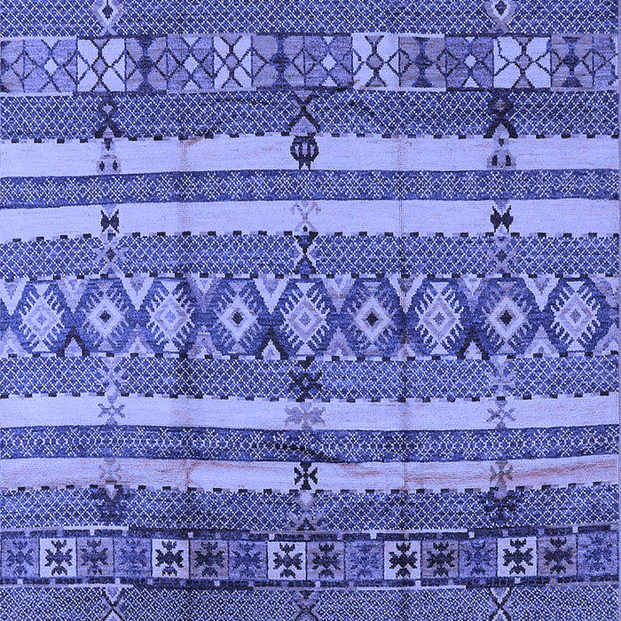 Machine Washable Solid Blue Modern Rug, wshurb1280blu