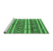 Sideview of Machine Washable Solid Emerald Green Modern Area Rugs, wshurb1280emgrn