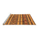 Sideview of Machine Washable Solid Orange Modern Area Rugs, wshurb1280org
