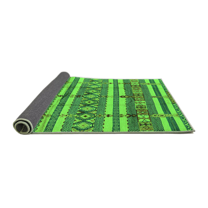 Sideview of Solid Green Modern Rug, urb1280grn