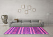 Machine Washable Solid Pink Modern Rug in a Living Room, wshurb1280pnk