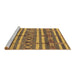 Sideview of Machine Washable Solid Brown Modern Rug, wshurb1280brn