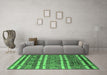 Machine Washable Solid Emerald Green Modern Area Rugs in a Living Room,, wshurb1280emgrn