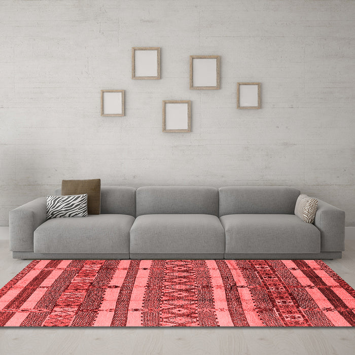 Modern Red Washable Rugs