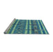 Sideview of Machine Washable Solid Light Blue Modern Rug, wshurb1280lblu