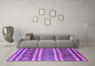 Machine Washable Solid Purple Modern Area Rugs in a Living Room, wshurb1280pur