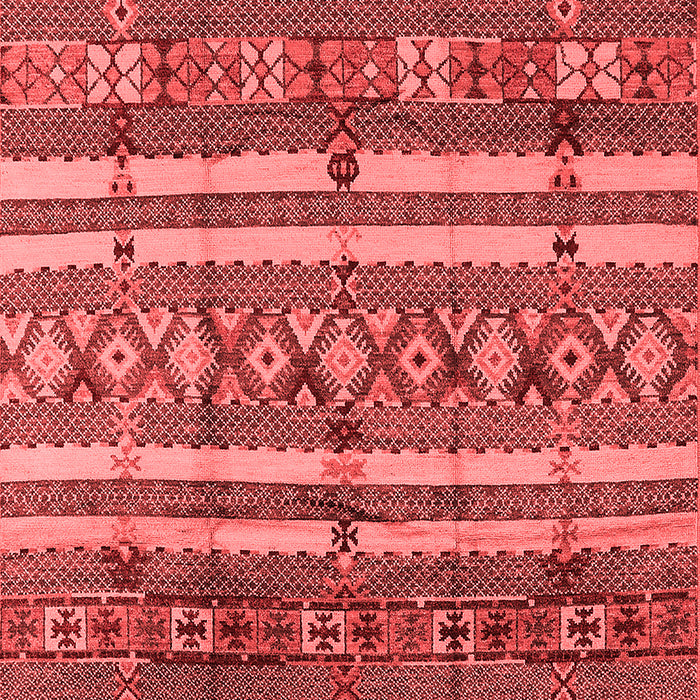 Machine Washable Solid Red Modern Rug, wshurb1280red