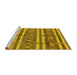 Sideview of Machine Washable Solid Yellow Modern Rug, wshurb1280yw