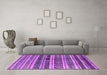 Machine Washable Solid Purple Modern Area Rugs in a Living Room, wshurb1281pur