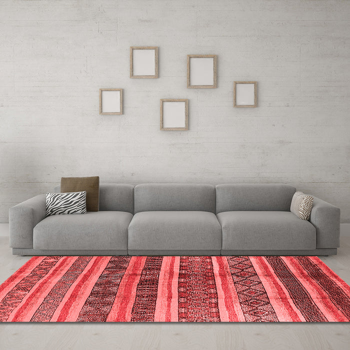 Modern Red Washable Rugs