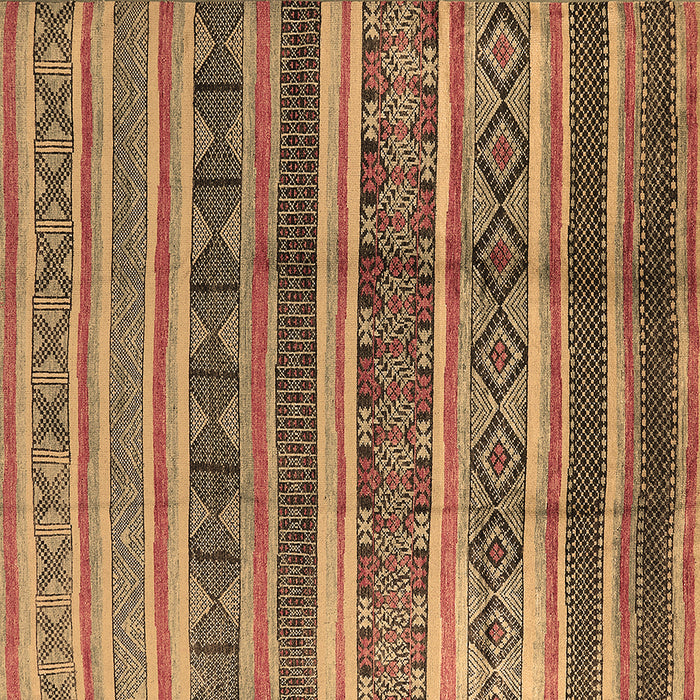 Square Machine Washable Solid Brown Modern Rug, wshurb1281brn