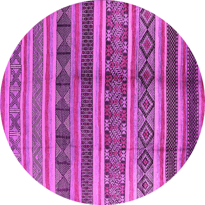Round Solid Pink Modern Rug, urb1281pnk