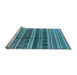 Sideview of Machine Washable Solid Light Blue Modern Rug, wshurb1281lblu