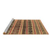 Sideview of Machine Washable Solid Brown Modern Rug, wshurb1281brn