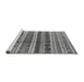 Sideview of Machine Washable Solid Gray Modern Rug, wshurb1281gry