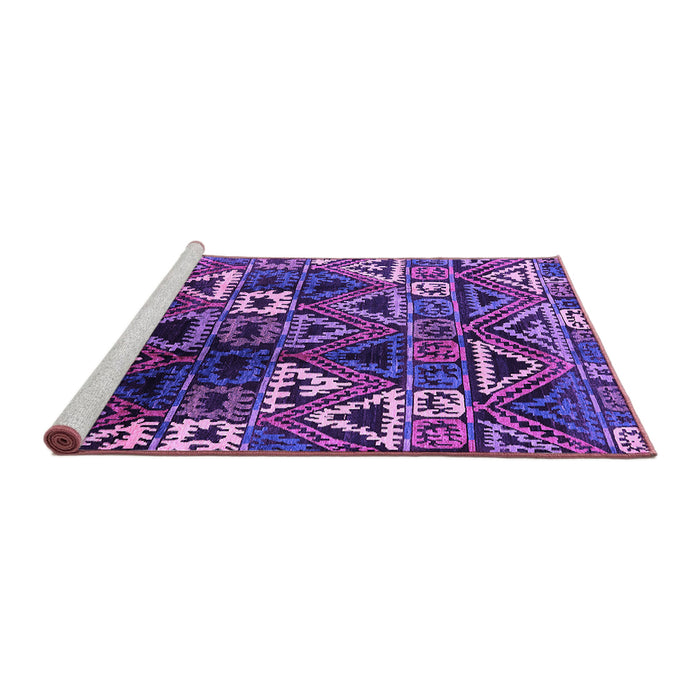 Sideview of Machine Washable Solid Purple Modern Area Rugs, wshurb1282pur