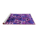 Sideview of Machine Washable Solid Purple Modern Area Rugs, wshurb1282pur