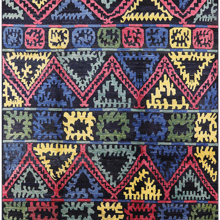 Mid-Century Modern Burgundy Brown Solid Rug, urb1282