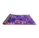 Sideview of Solid Purple Modern Rug, urb1282pur
