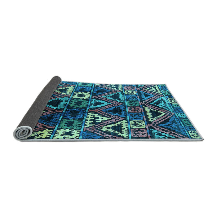 Sideview of Solid Light Blue Modern Rug, urb1282lblu