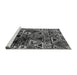 Sideview of Machine Washable Solid Gray Modern Rug, wshurb1282gry