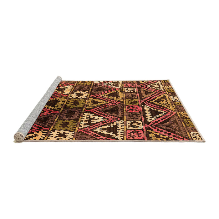 Sideview of Machine Washable Solid Orange Modern Area Rugs, wshurb1282org