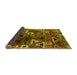 Sideview of Solid Yellow Modern Rug, urb1282yw