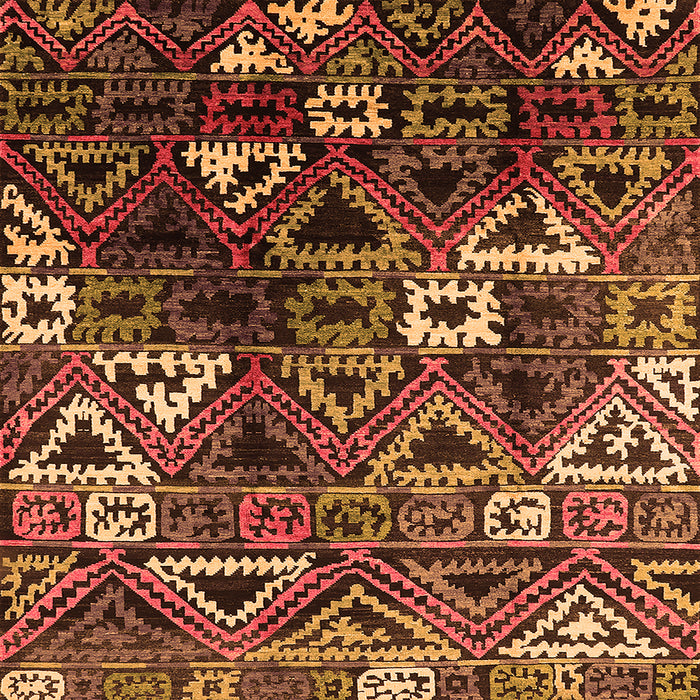 Square Machine Washable Solid Orange Modern Area Rugs, wshurb1282org