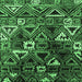 Square Machine Washable Solid Emerald Green Modern Area Rugs, wshurb1282emgrn