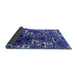 Sideview of Solid Blue Modern Rug, urb1282blu