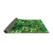 Sideview of Solid Green Modern Rug, urb1282grn