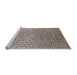 Sideview of Machine Washable Industrial Modern Puce Purple Rug, wshurb1283